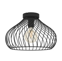 Lumină de plafon din sârmă metalică cu bec