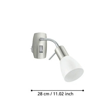 Lampă de citit Dakar E14 max. 1x25W, cu întrerupător, nichel satinat