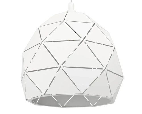 Lustr alb cu model geometric.