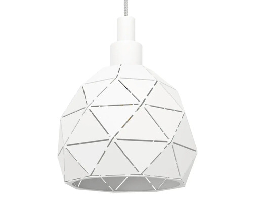 Lumină suspendată din metal cu design geometric