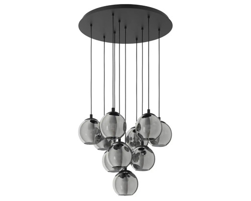 Candelabru Eglo Ariscani E27 max. 10x40W, negru/fumuriu | HORNBACH