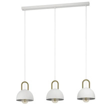 Lampa suspendată cu trei lumini și abajururi