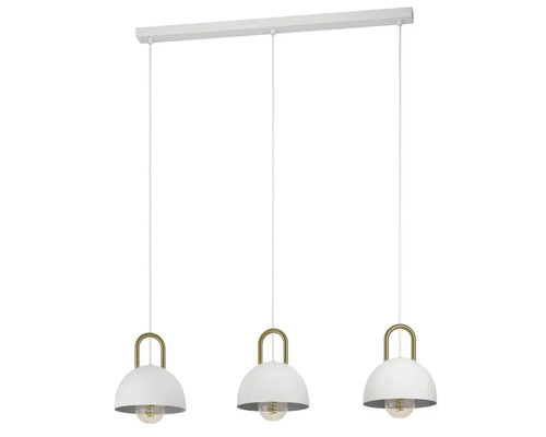 Lampa suspendată cu trei lumini și abajururi