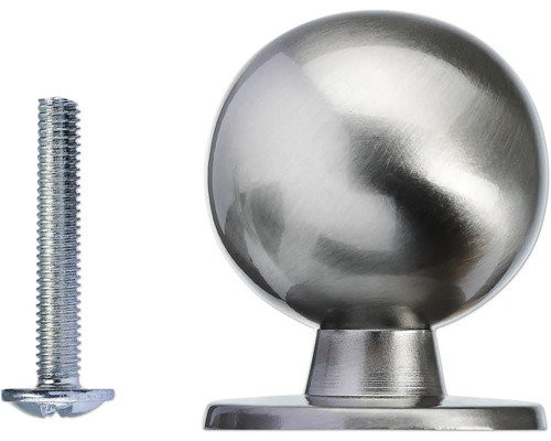 Buton sferic metalic cu șurub