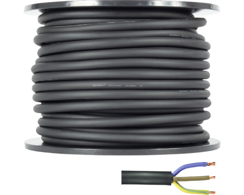 Cablu cauciuc MCCG (H07RN-F) 3x2,5 mm² negru m