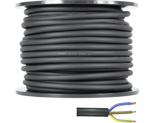Cablu cauciuc MCCG (H07RN-F) 3x2,5 mm² negru
