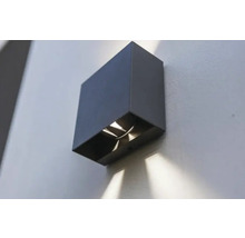 Lumină de perete pătrată, metalică, pentru exterior