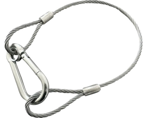Buclă din cablu de oțel cu carabină
