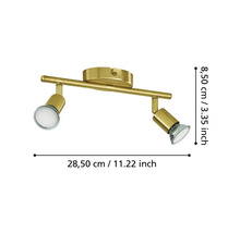 Lumină de tavan cu două spoturi și dimensiuni
