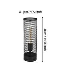 Lampă de masă decorativă cu grilaj metalic, înălțime 38 cm