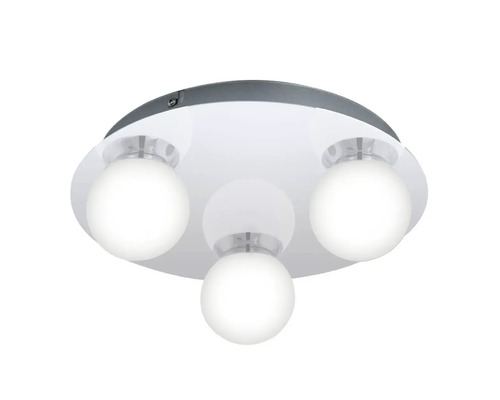 Plafonieră cu LED integrat Mosiano 3x3,3W 1020 lumeni, pentru baie IP44, crom/alb
