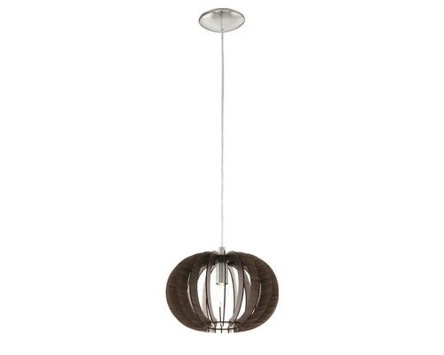 Lampa suspendată cu abajur din lemn