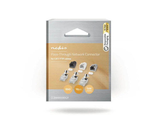 Pachet conectori de rețea RJ45 pentru cabluri CAT7 FTP