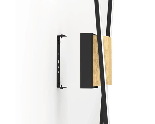 Lumină de perete din lemn și metal cu suport de montaj