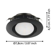 Spot încastrat cu diametrul de 7,8 centimetri