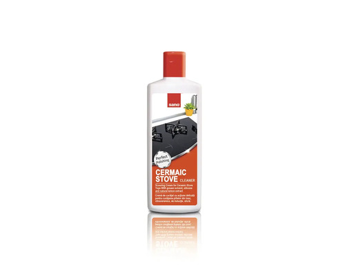 Soluție curățat plite vitroceramice Sano 300ml Sticlă cu soluție de curățat plite ceramice