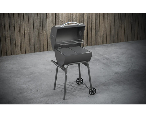 Grătar sferic cu grătar și raft de depozitare