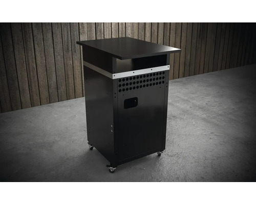 Pupitru mobil negru cu placă perforată