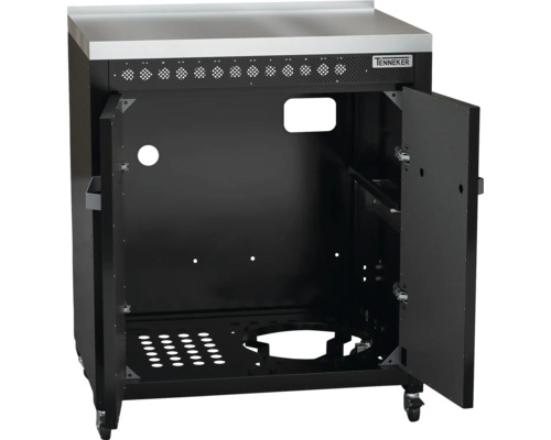 Dulap de grătar cu ușă și role