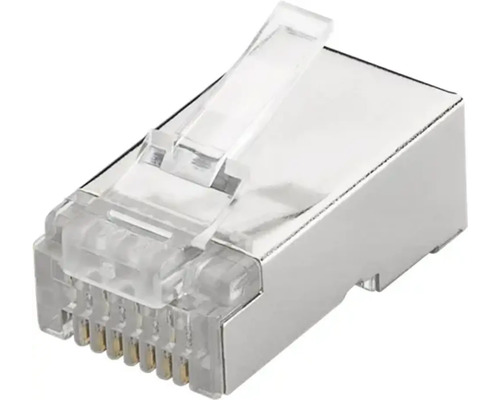Mufe conector RJ45 Goobay CAT6, aurite, 10 bucăți Conector RJ45 pentru cablu de rețea