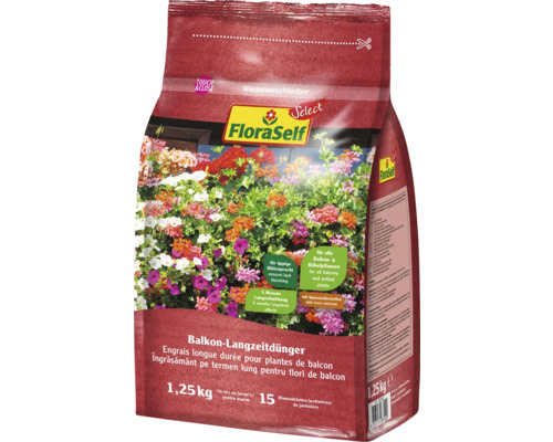 Îngrășământ de lungă durată flori balcon FloraSelf Select 1,25 kg