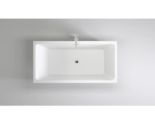 Vedere de sus a unei căzi dreptunghiulare cu baterie.