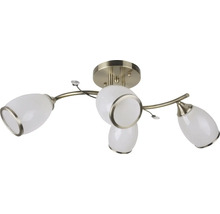 Lustră Drop E27 max. 4x15W, bronz/alb