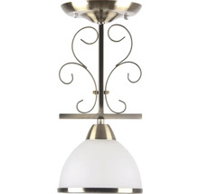 Lustră Iron E27 max. 1x15W, bronz/alb
