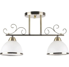 Lumină de plafon cu două lămpi și design ornamentat