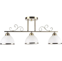 Lustră Iron E27 max. 3x15W, bronz/alb