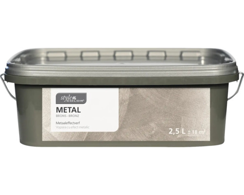 Vopsea cu efect metalic StyleColor bronz 2,5 l Vopsea cu efect metalic în găleată cu un conținut de 2,5 litri