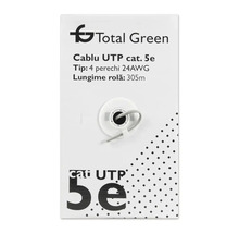 Cablu UTP Total Green categoria 5e, cu patru fire, 305 metri