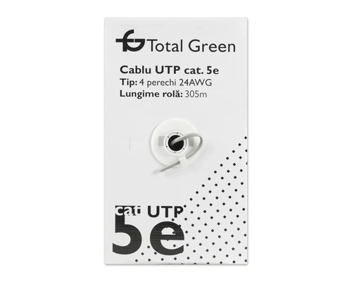 Cablu UTP Total Green categoria 5e, cu patru fire, 305 metri