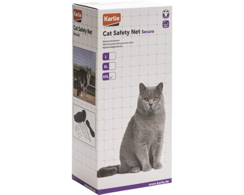 Karlie Plasă de siguranță pentru pisici Secura ambalaj cu imagine de pisică