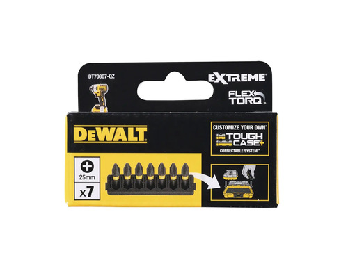 Set de biți DeWalt cu șapte biți de 25 milimetri