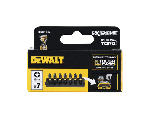 Set de biți Dewalt cu șapte biți de 25 mm