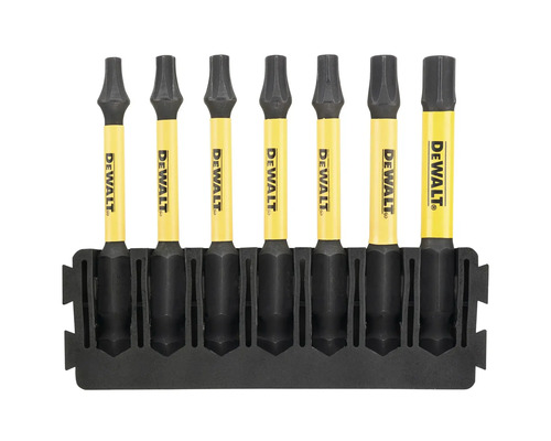 Set biți de impact DeWALT DT70825-QZ TX10/TX15/TX20/TX25/TX30/TX40, 7 piese Set de biți DeWalt cu șapte piese în suport