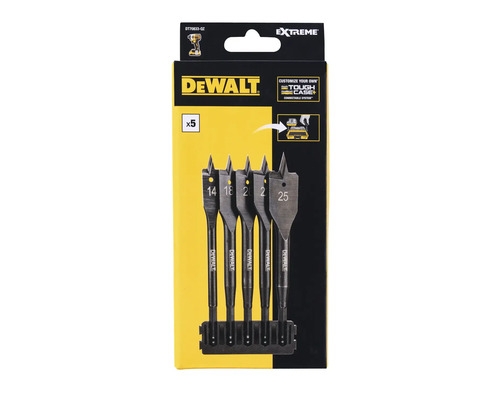 Set de burghie plate DeWalt Extreme, cinci bucăți