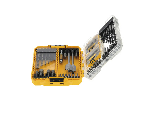 Set burghie și biți de șurubelniță în cutie