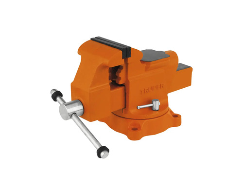 Menghină de banc Truper 130mm din fontă culoare portocalie, rotativă 360° menghină de banc de lucru de la Truper