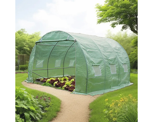 Solar grădină HABRITA cu cadru metalic 300x300 cm verde