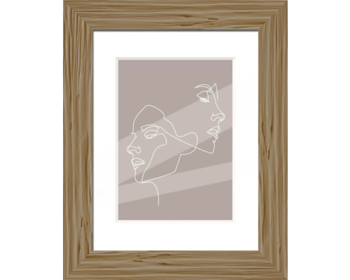 Imagine înrămată cu un chip abstract de femeie liniar