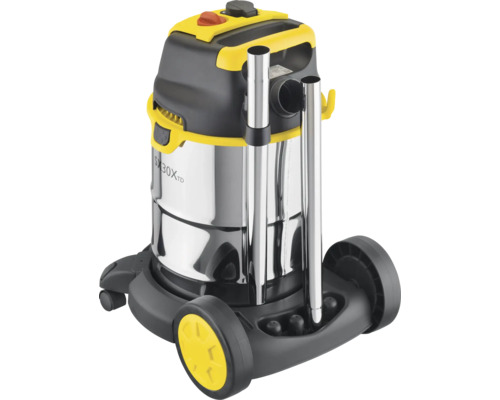 Aspirator umed-uscat cu roți și tub telescopic