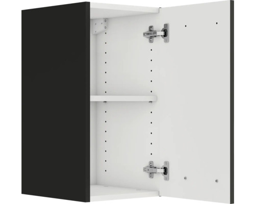 Dulap de baie deschis cu rafturi și balamale