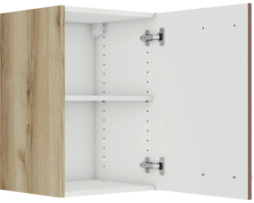 Dulap suspendat deschis cu raft și ușă din lemn