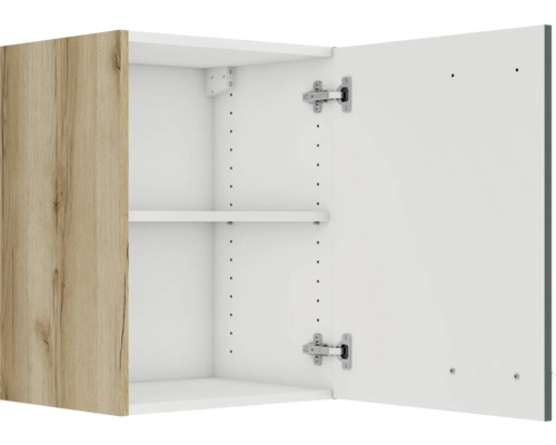 Dulap suspendat de bucătărie deschis cu rafturi