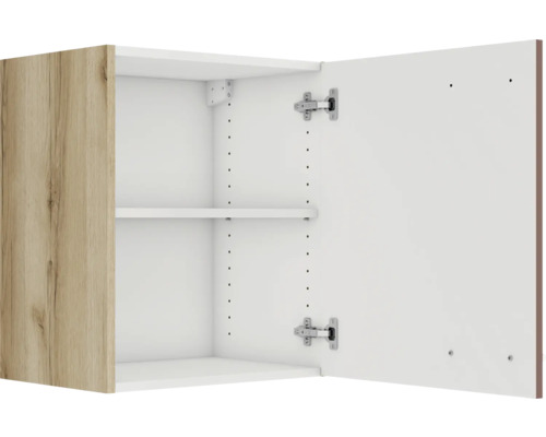 Dulap suspendat deschis cu rafturi și ușă