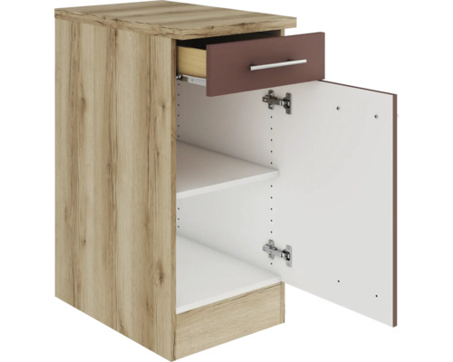 Corp inferior de bucătărie cu sertar și rafturi