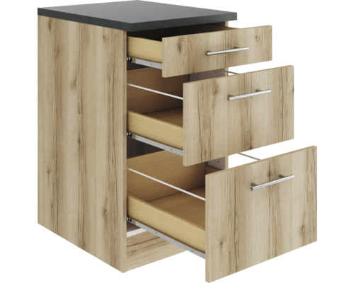 Corp inferior de bucătărie cu trei sertare