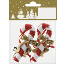 Două acadele cu fundă pentru decorarea de Crăciun